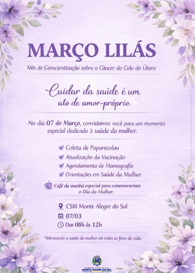 Unidades de Saúde do munícipio terão atendimento especial às mulheres no dia 07 de março