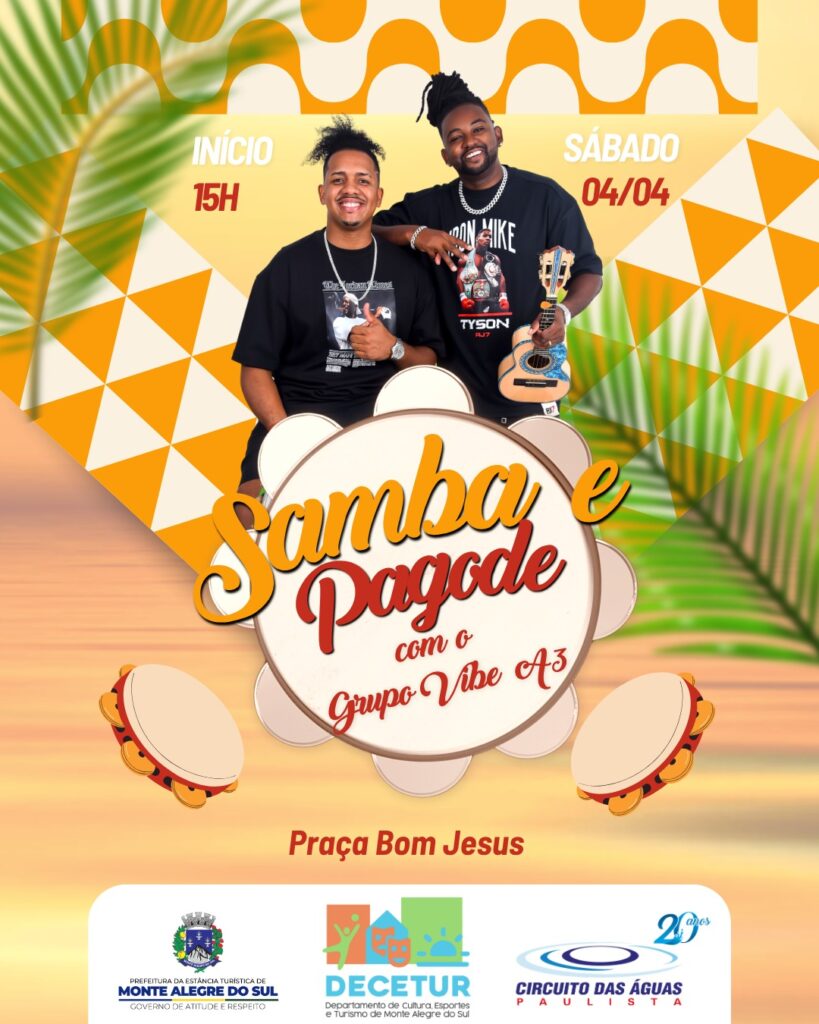 Sábado de Aleluia tem samba e pagode na Praça Bom Jesus