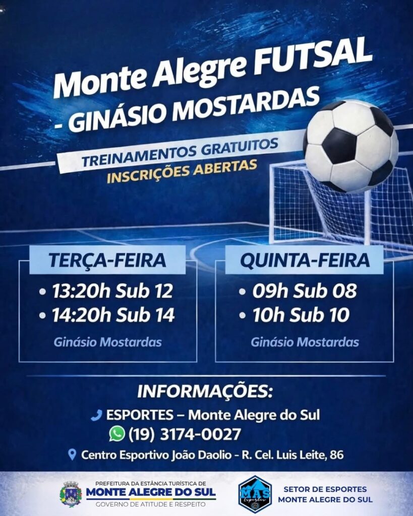 Prefeitura amplia treinos de futsal no Ginásio do Distrito de Mostardas