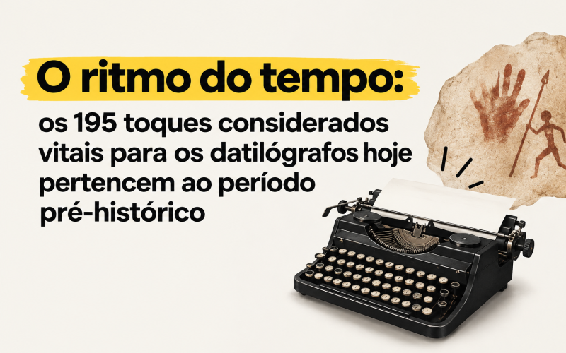 O ritmo do tempo: os 195 toques considerados vitais para os datilógrafos hoje pertencem ao período pré-histórico