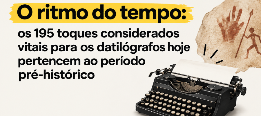 O ritmo do tempo: os 195 toques considerados vitais para os datilógrafos hoje pertencem ao período pré-histórico