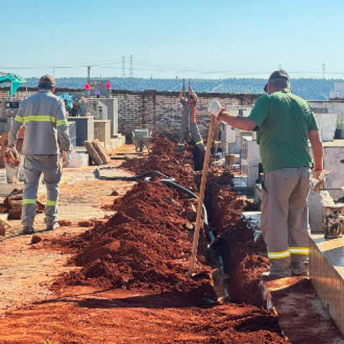 Prefeitura inicia obra que garantirá 100% de iluminação no Cemitério Municipal