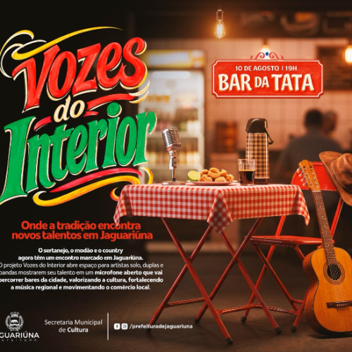 PREFEITURA DE JAGUARIÚNA LANÇA PROJETO VOZES DO INTERIOR