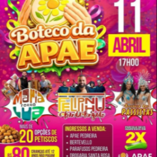 Estão à venda os convites para o “Boteco da APAE” no sábado, 11 de abril