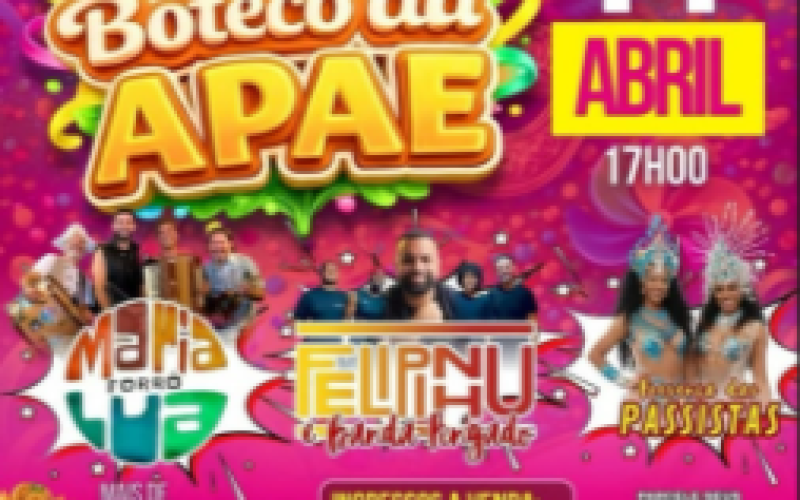 Estão à venda os convites para o “Boteco da APAE” no sábado, 11 de abril