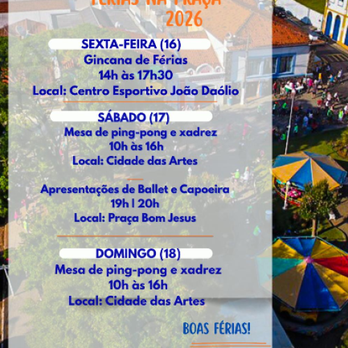 Projeto Férias na Praça movimenta o fim de semana em Monte Alegre do Sul