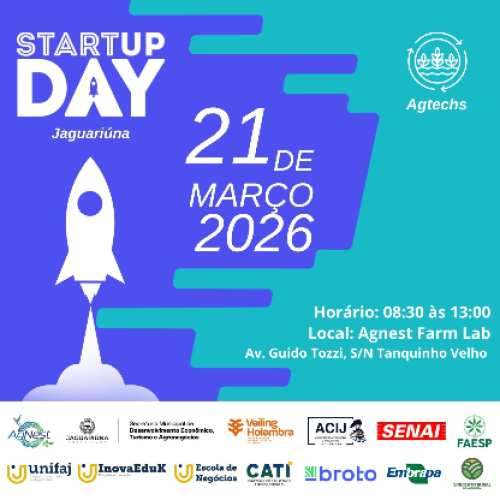 JAGUARIÚNA RECEBE STARTUP DAY 2026 COM FOCO EM INOVAÇÃO NO AGRONEGÓCIO