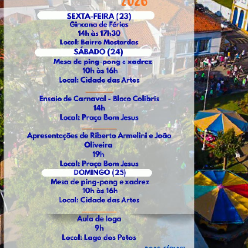 Projeto Férias na Praça traz mais um fim de semana de atrações gratuitas para a família