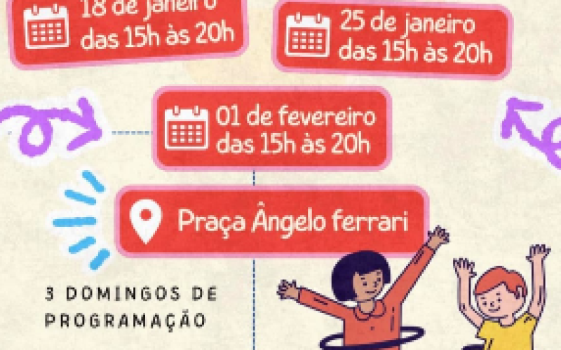 Projeto “Férias na Praça” leva até as crianças muita diversão com brinquedos gratuitos