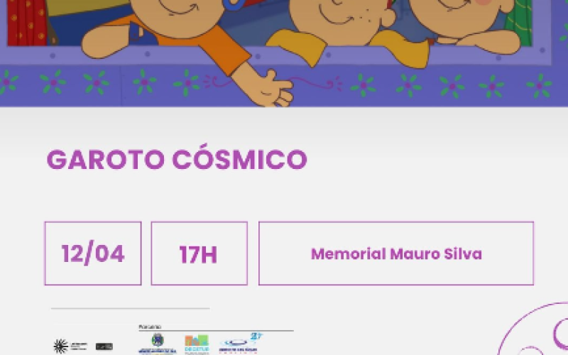 Cinema Pontos MIS exibe “Garoto Cósmico” neste domingo (12/04) no Memorial Mauro Silva