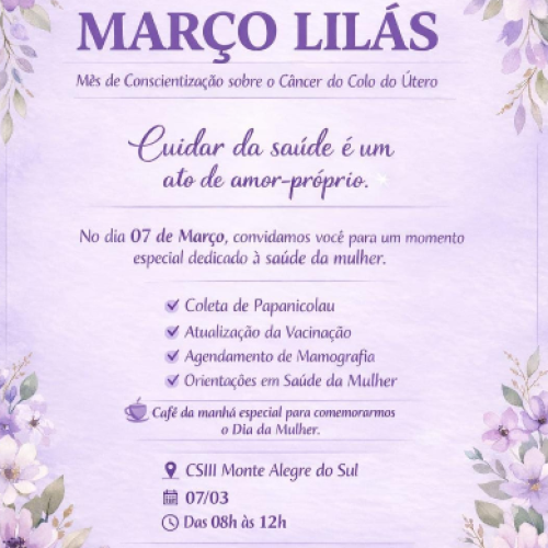 Unidades de Saúde do munícipio terão atendimento especial às mulheres no dia 07 de março