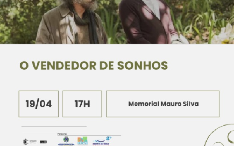 Cinema Pontos MIS exibe “O Vendedor de Sonhos” neste domingo (19/04) no Memorial Mauro Silva