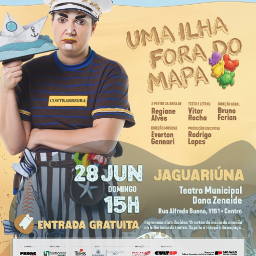 TEATRO MUNICIPAL DE JAGUARIÚNA RECEBE ESPETÁCULO INFANTIL GRATUITO NESTE DOMINGO