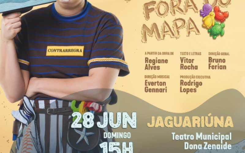 TEATRO MUNICIPAL DE JAGUARIÚNA RECEBE ESPETÁCULO INFANTIL GRATUITO NESTE DOMINGO