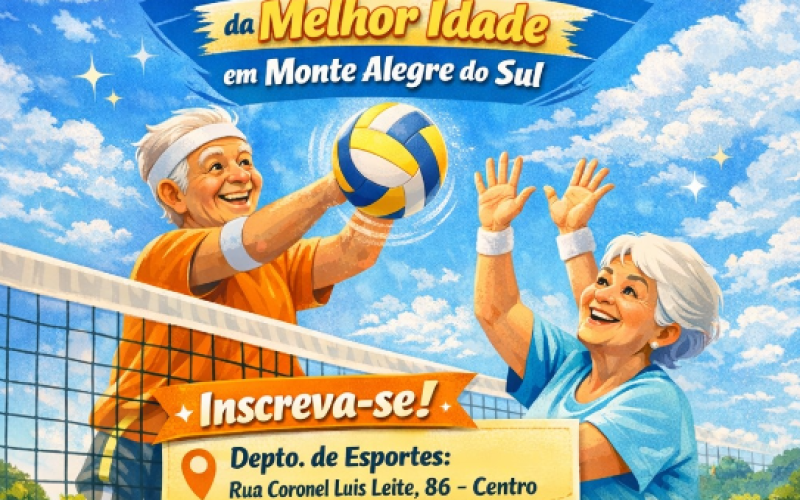 Inscrições abertas para aulas de vôlei da melhor idade em Monte Alegre do Sul