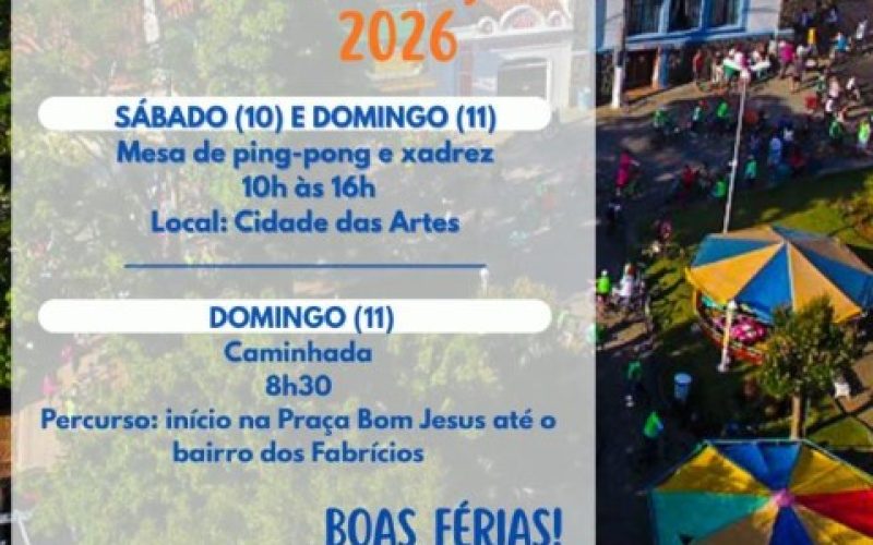 Férias na Praça 2026: diversão gratuita para toda a família em Monte Alegre do Sul