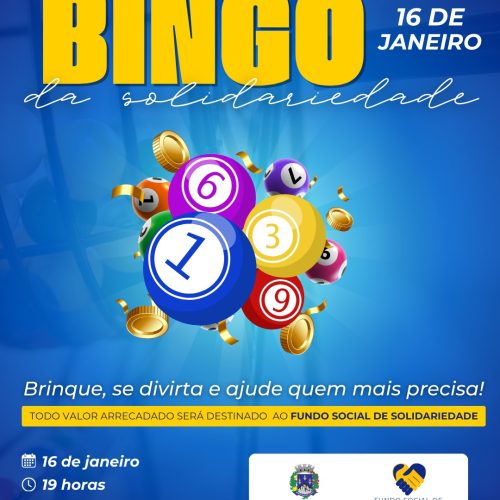 Bingo da Solidariedade acontece no dia 16 de janeiro