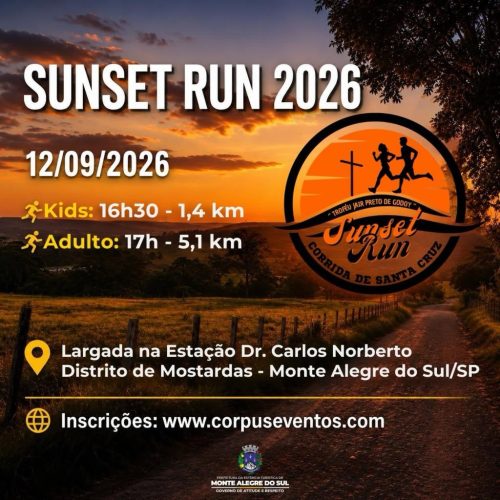 Corrida de Santa Cruz acontece no dia 12 de setembro