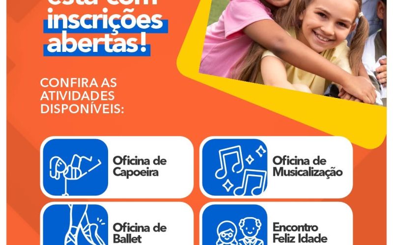 Oficinas do Movimenta SUAS estão com inscrições abertas em Monte Alegre do Sul