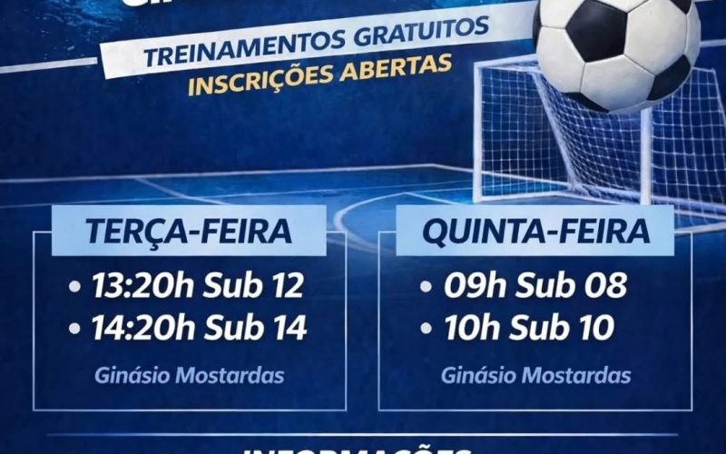 Prefeitura amplia treinos de futsal no Ginásio do Distrito de Mostardas