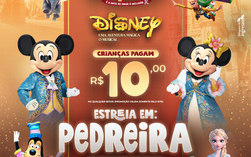 CIRCO DI MÔNACO CHEGA A PEDREIRA NESTA QUINTA (17/09) COM ESPETÁCULO DA DISNEY E INGRESSO INFANTIL A R$ 10,00
